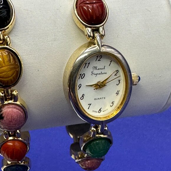 VTG Marcel Drucker Signature Scarab Quartz Watch w/ Matching Bracelet. main image 11
